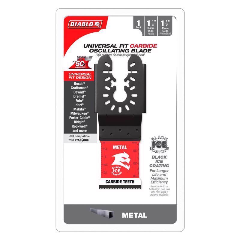 Diablo 1-1/4 in. X 1-1/4 in. W Carbide Oscillating Blade Metal 1 pk