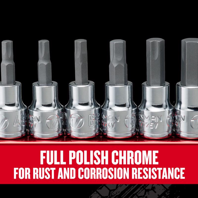 Craftsman V-Series X-Tract Technology 3/8 in. drive Metric Hex Bit Socket Set 6 pc