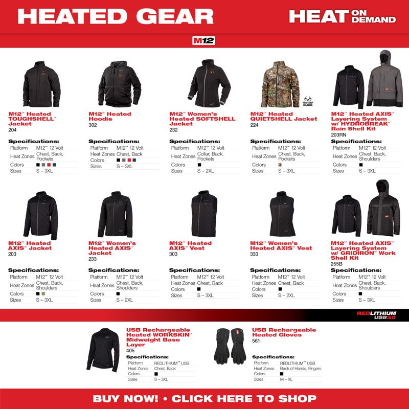 Milwaukee M12 Toughshell L Long Sleeve Unisex Full-Zip Heated Jacket Kit Black