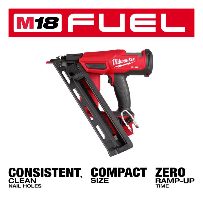 Milwaukee M18 FUEL 15 Ga. 18 Volt Brushless Angled Finish Nailer