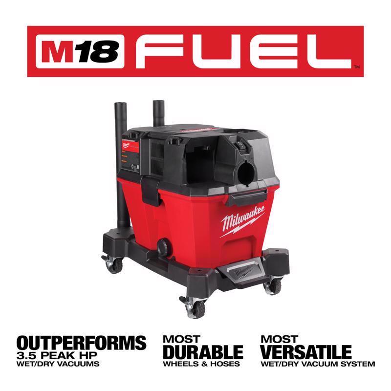 Milwaukee M18 FUEL 0910-20 6 gal Cordless Wet/Dry Vacuum Tool Only 18 V 3.5 HP