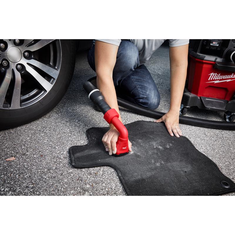 Milwaukee AIR-TIP 1-1/4 in. - 2-1/2 in. Shop Swiveling Palm Brush Wet/Dry Vac Brush Kit 5 pc