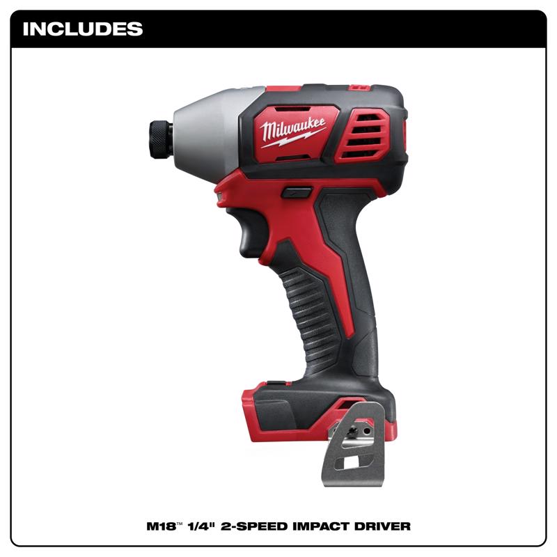 Milwaukee M18 1/4 in. Cordless Brushed Impact Driver Tool Only