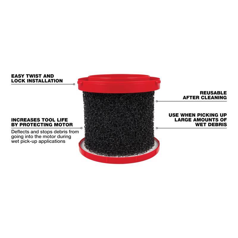 Milwaukee Shop Wet/Dry Vac Filter 1 pc
