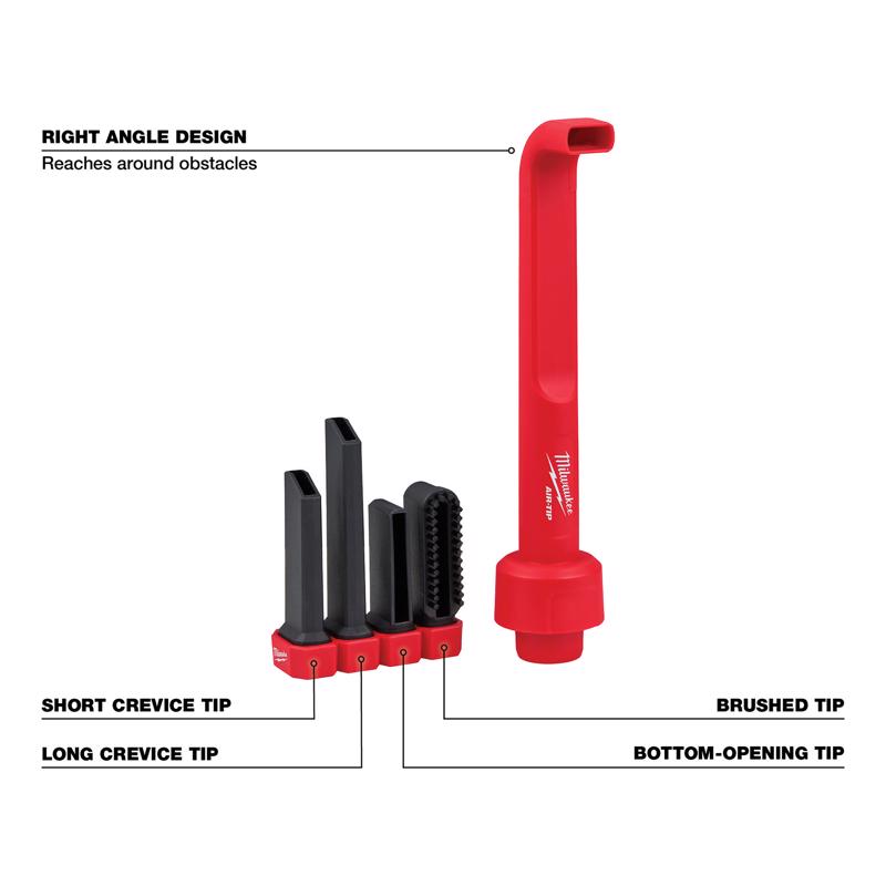 Milwaukee 2.52 in. L X 2.52 in. W 4 in 1 Cleaning Accessory Kit 1 pc