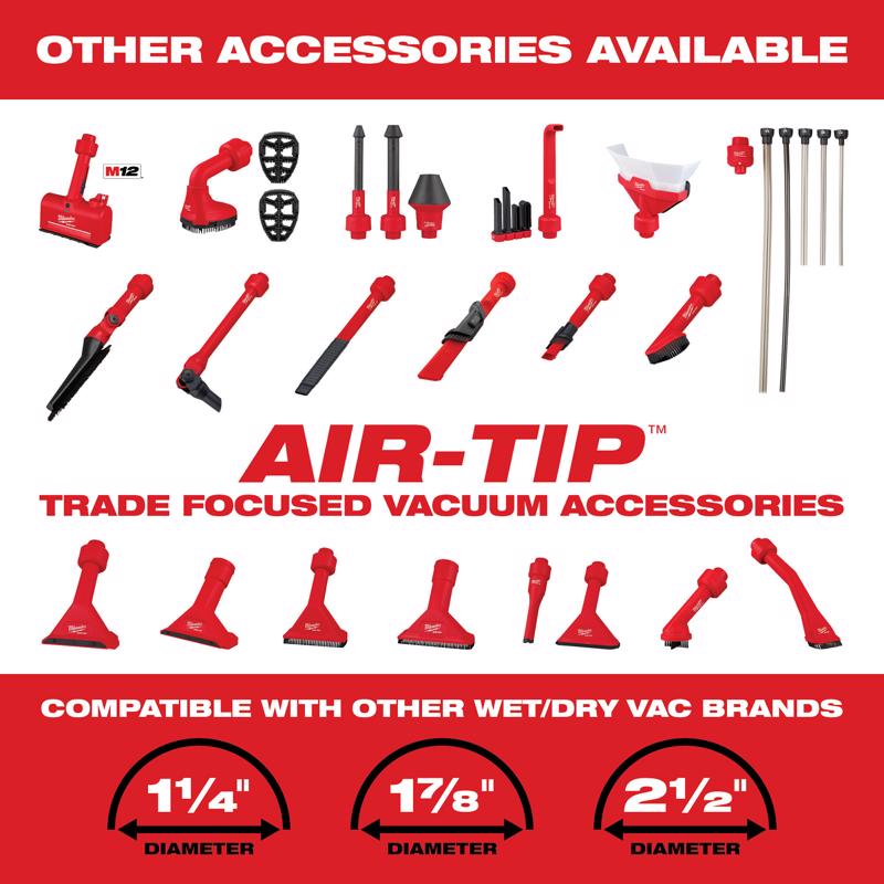 Milwaukee 2.52 in. L X 2.52 in. W 4 in 1 Cleaning Accessory Kit 1 pc