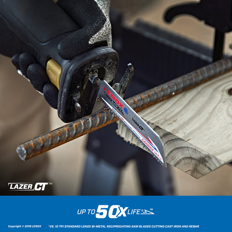 Lenox Lazer CT 6 in. Carbide Tipped Reciprocating Saw Blade 8 TPI 1 pc