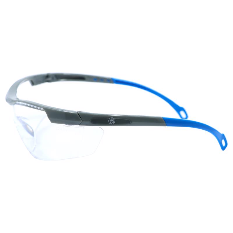 General Electric 01 Series Anti-Fog Impact-Resistant Safety Glasses Clear Lens Blue Frame 1 pk