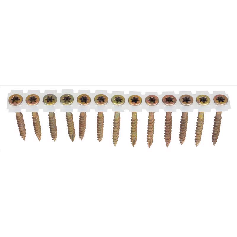Senco No. 8 X 2 in. L Rex Yellow Zinc Wood Screws 1000 pk