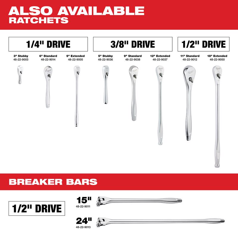 Milwaukee 1/4 in. drive Ratchet 90 teeth