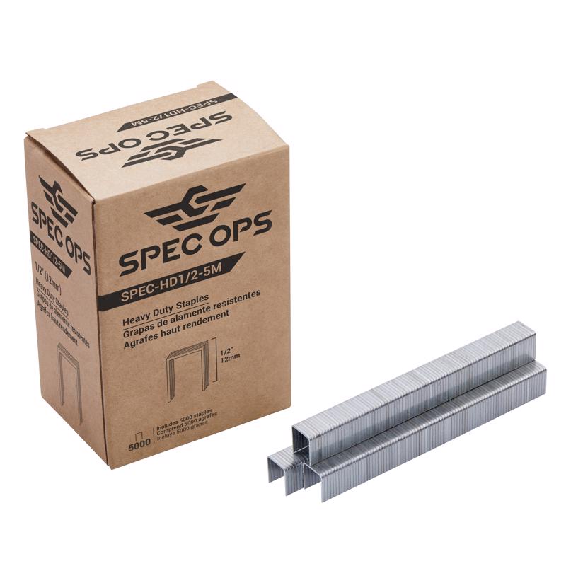 Spec Ops 1/2 in. L Heavy Duty Staples 5000 pk