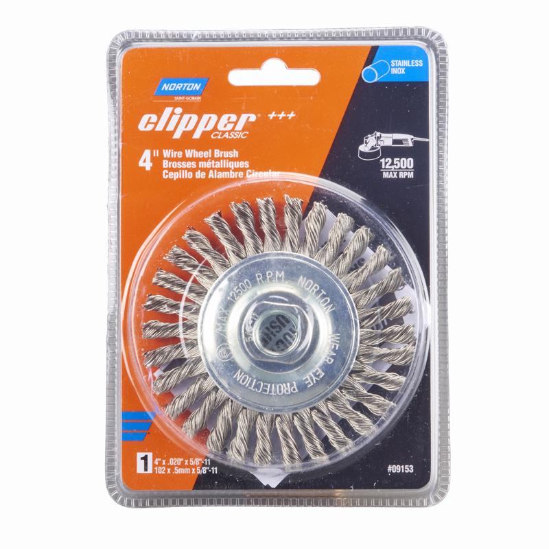 WIRE WHEEL BRUSH KNOT 4"