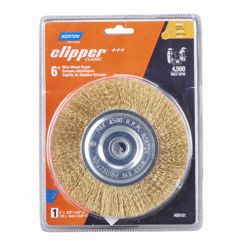 WIRE WHEEL BRUSH CRSE 6"