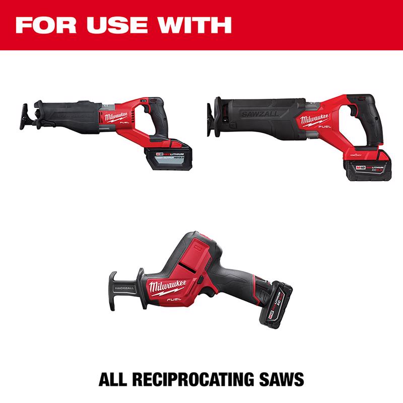 Milwaukee Wrecker 6 in. Nitrus Carbide Reciprocating Saw Blade 6 TPI 3 pk