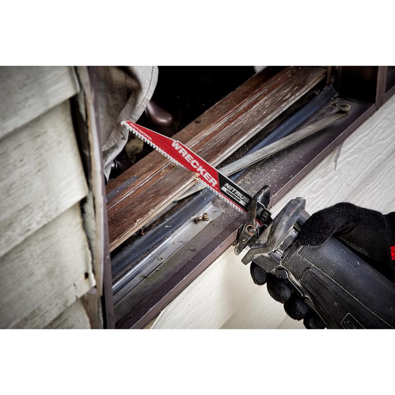 Milwaukee Wrecker 6 in. Nitrus Carbide Reciprocating Saw Blade 6 TPI 3 pk
