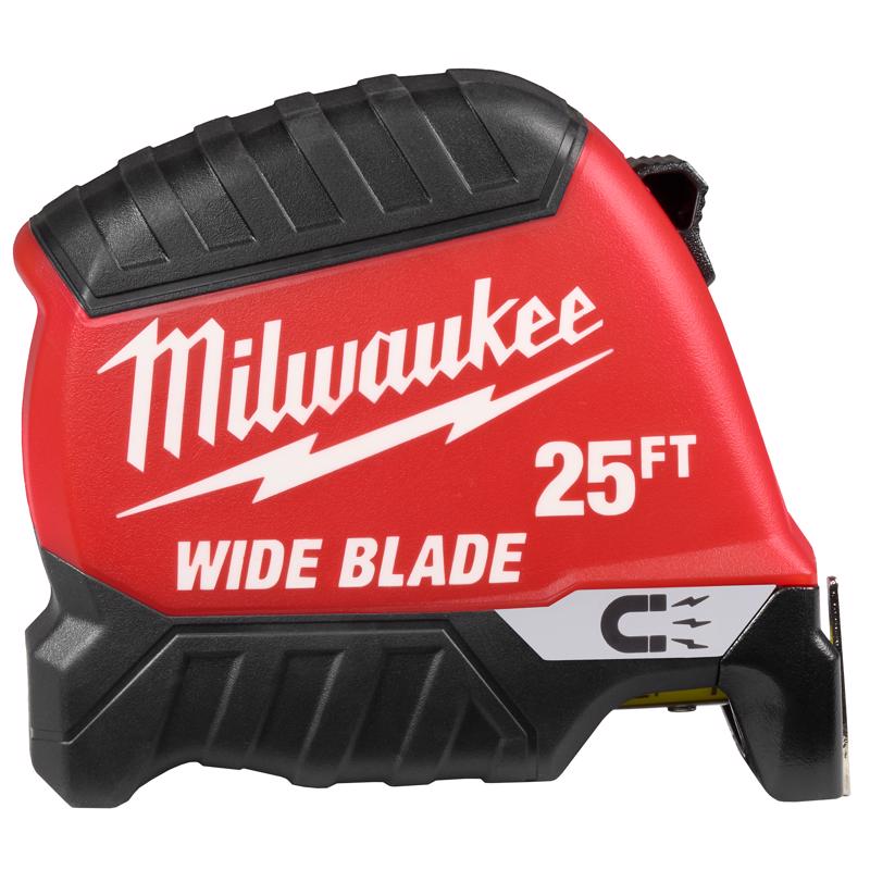 Milwaukee 25 ft. L X 1-5/16 in. W Wide Blade Magnetic Tape Measure 1 pk