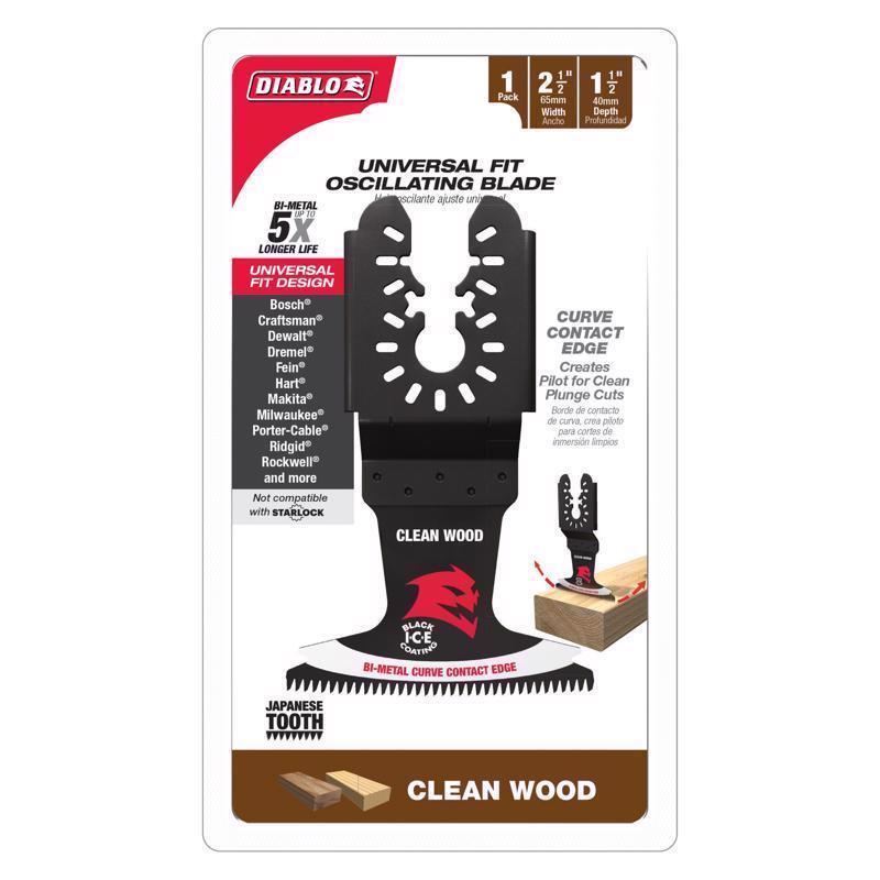 Diablo 2-1/2 in. W Bi-Metal Curved Contact Edge Oscillating Blade Clean Wood 1 pk