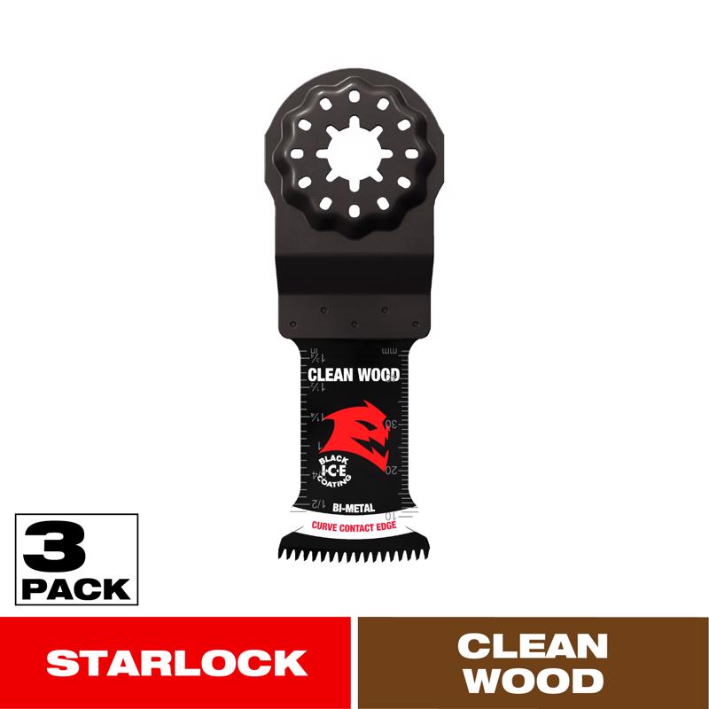 Diablo Starlock 1-1/4 in. W Bi-Metal Curved Contact Edge Oscillating Blade Clean Wood 1 pk