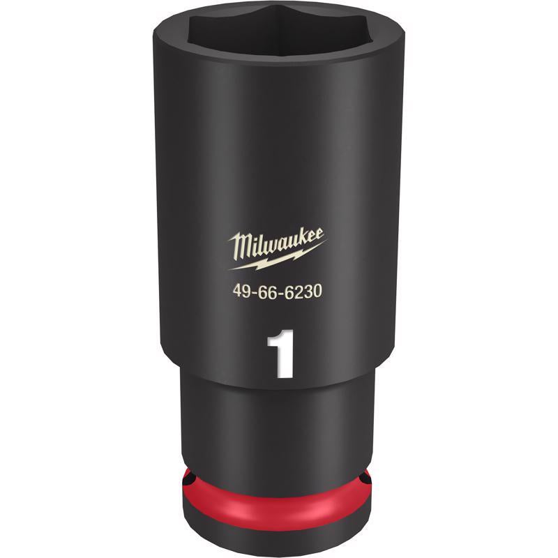 Milwaukee SHOCKWAVE 1/2 in. X 1/2 in. drive SAE 6 Point Deep Impact Socket 1 pc