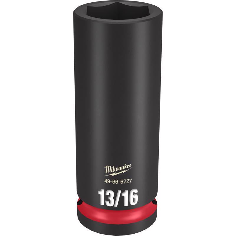 Milwaukee Shockwave 13/16 in. X 1/2 in. drive SAE 6 Point Deep Impact Socket 1 pc