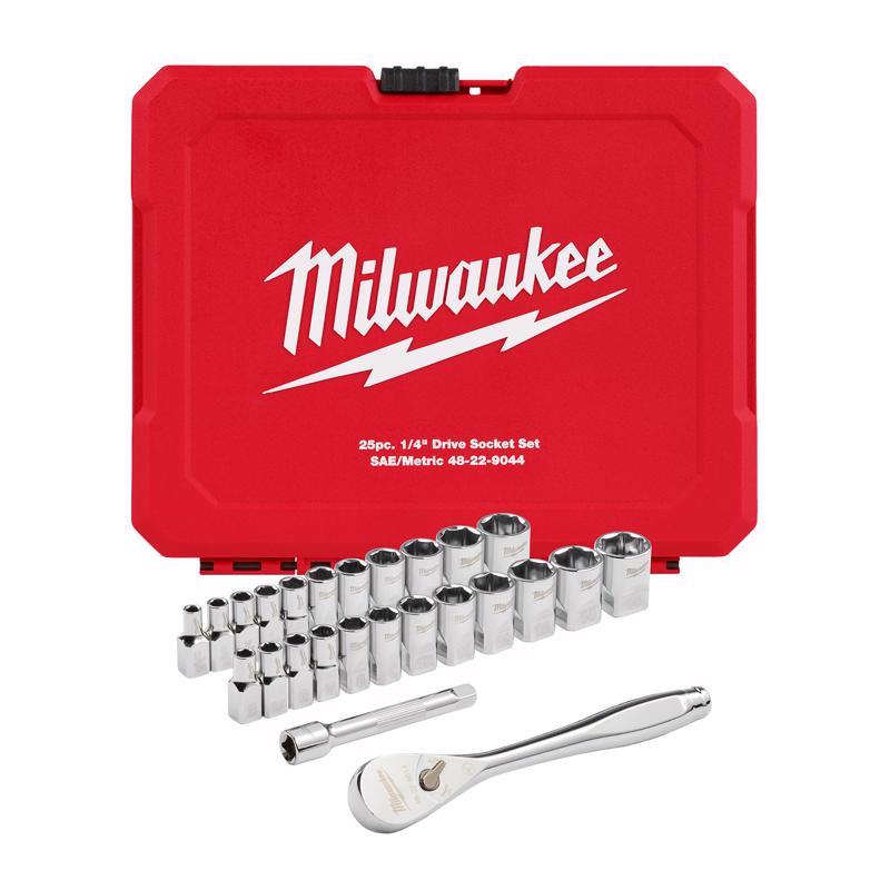 RATCH&SOCKT SET 1/4"25PC