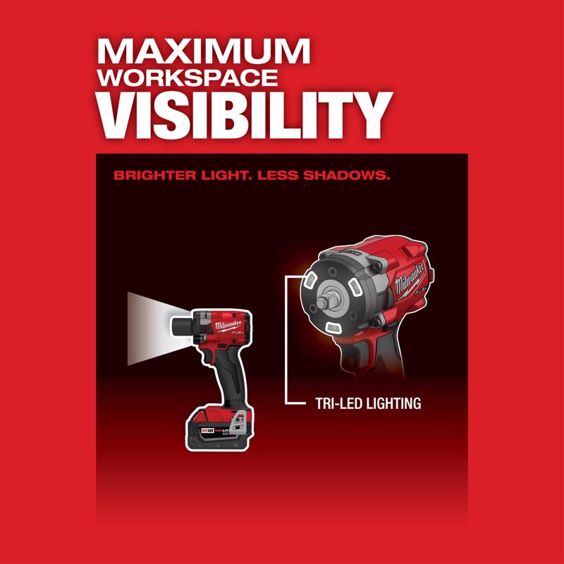 Milwaukee M18 FUEL 3/8 in. Cordless Brushless Compact Impact Wrench Kit (Battery & Charger)