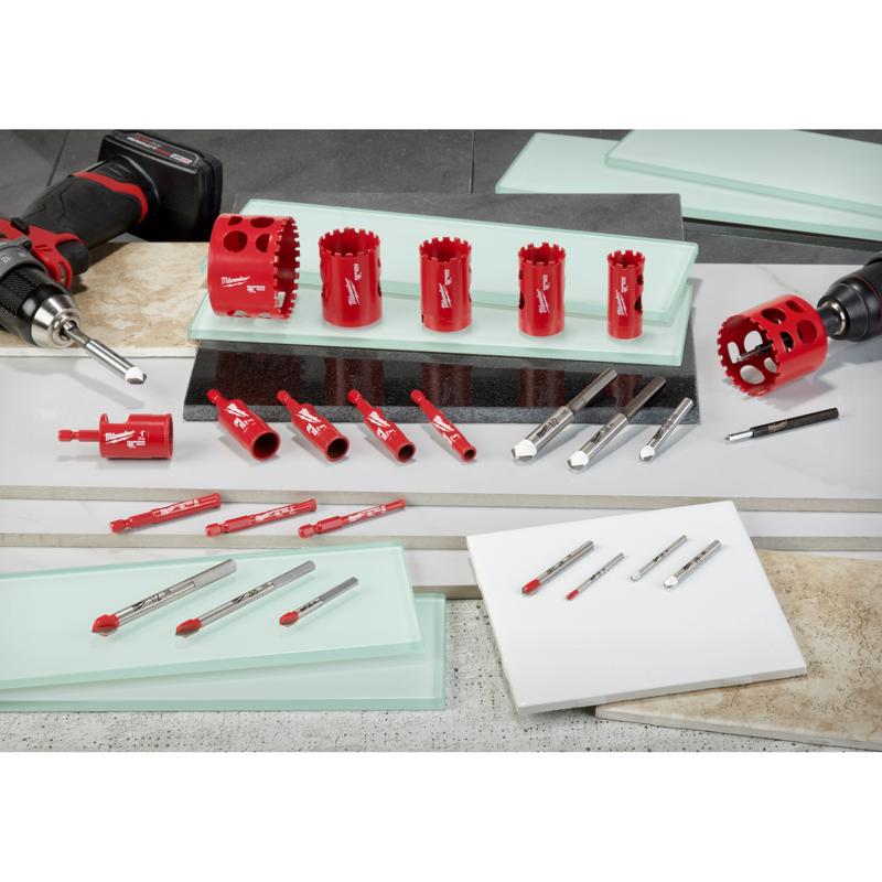 Milwaukee 1/8 in. X 2 in. L Carbide Tipped Glass/Tile Drill Bit Round Shank 1 pc