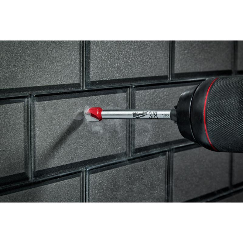 Milwaukee 1/4 in. X 2.25 in. L Carbide Tipped Glass/Tile Drill Bit Round Shank 1 pc