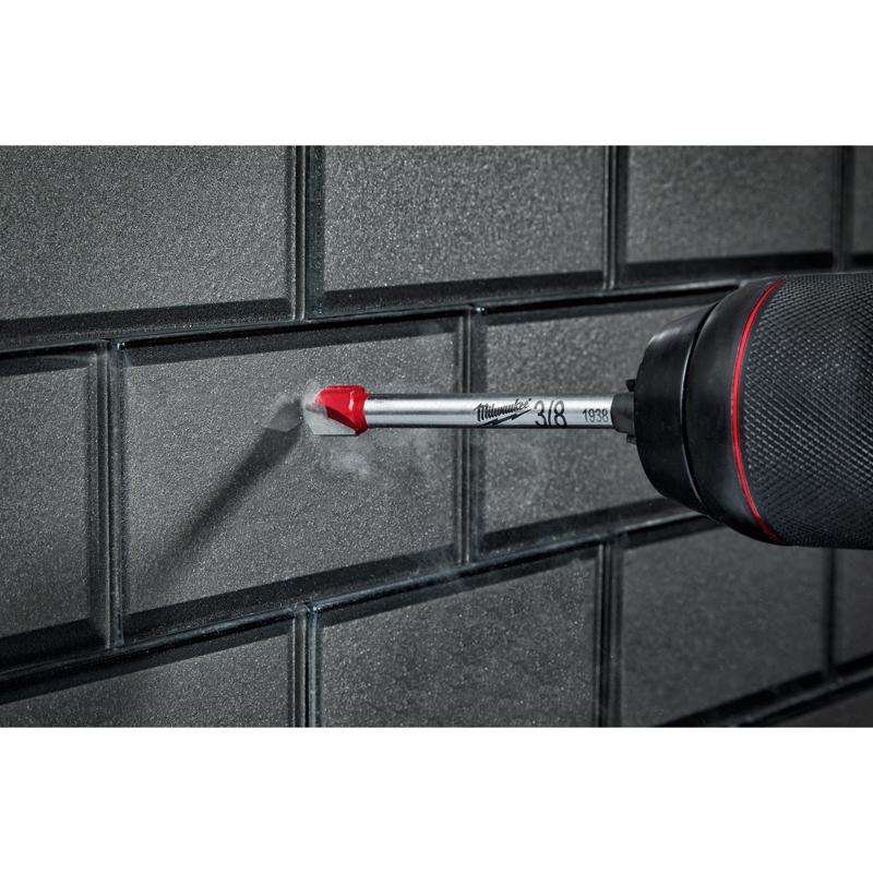 Milwaukee 5.25 in. L Carbide Tipped Glass and Tile Bit Set 3-Flat Shank 4 pk