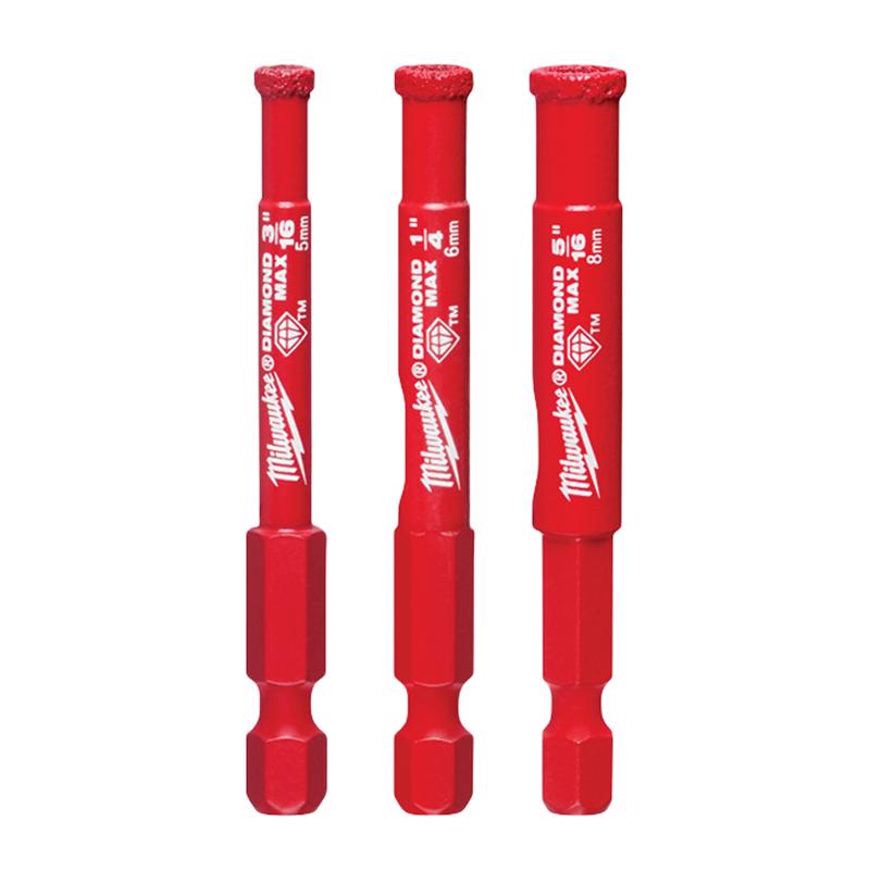 HOLE SAW DIMOND 1/4" 3PC