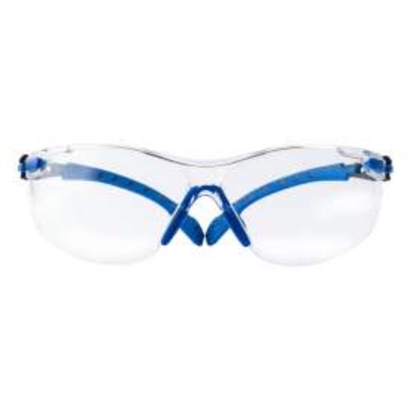 3M Scotchgard Anti-Fog Safety Glasses Clear Lens Black/Blue Frame 1 pk