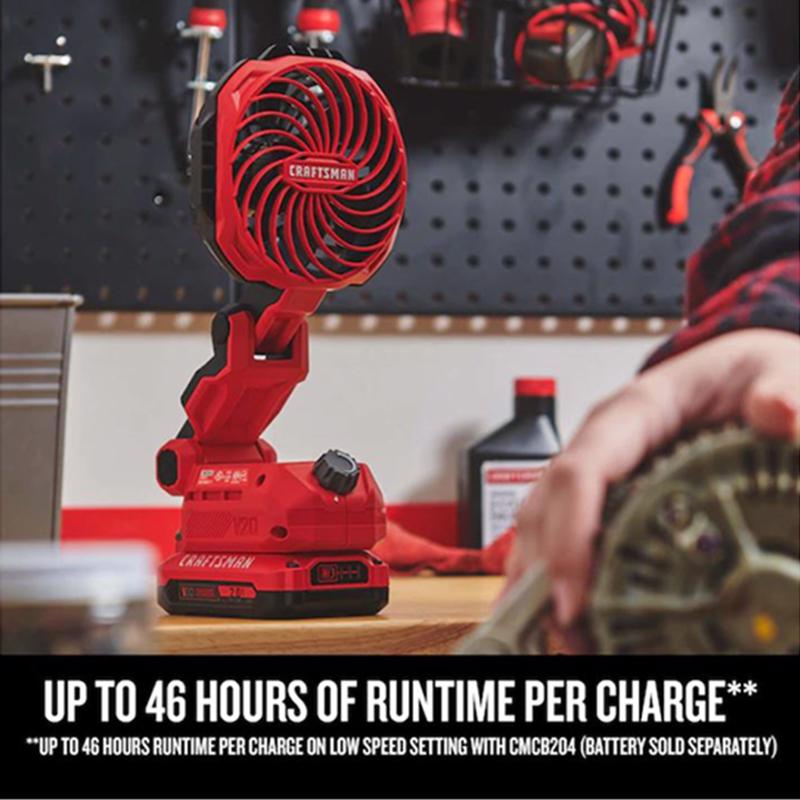 Craftsman V20 6 in. H Personal Fan