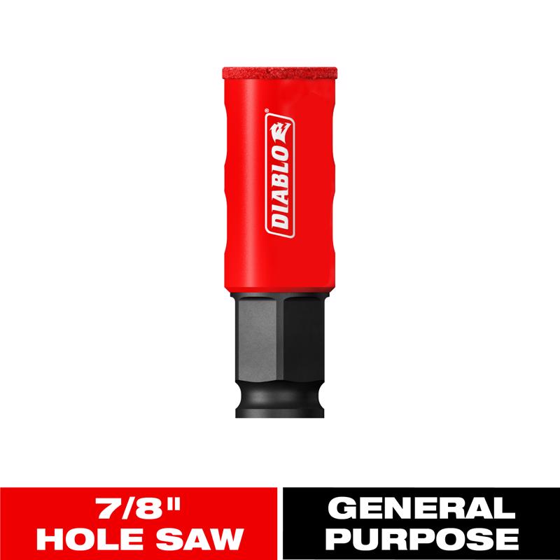 Diablo 7/8 in. Diamond Grit Hole Saw 1 pk