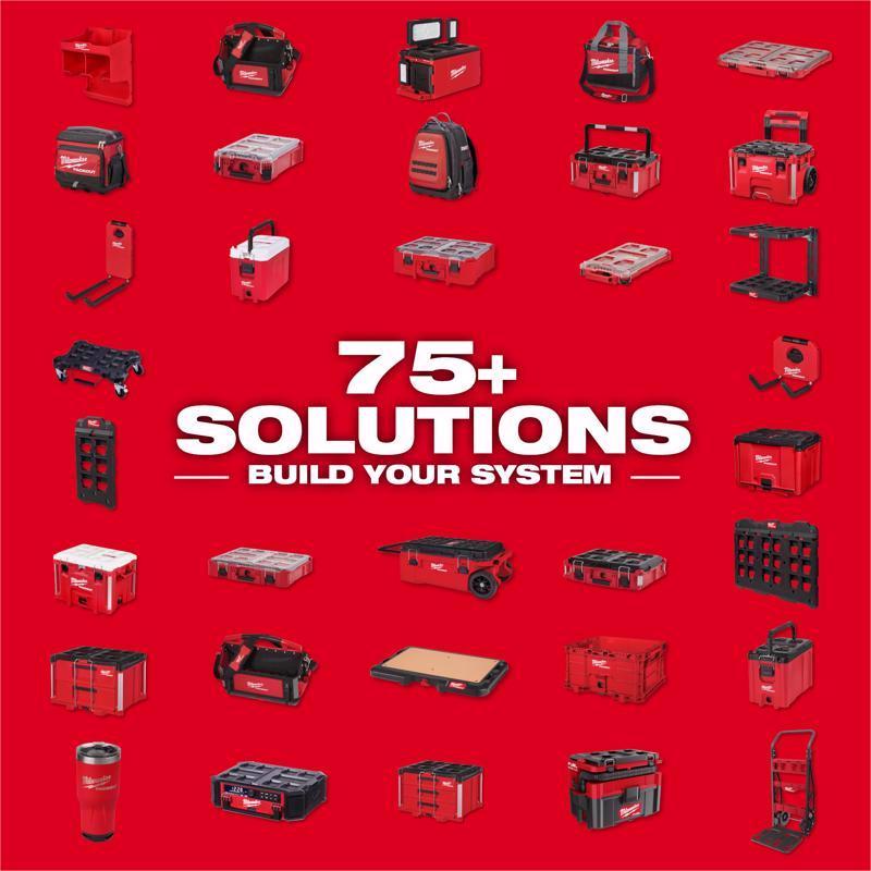 Milwaukee PACKOUT SHOP STORAGE Garage Organizer Tool Storage Bin Red