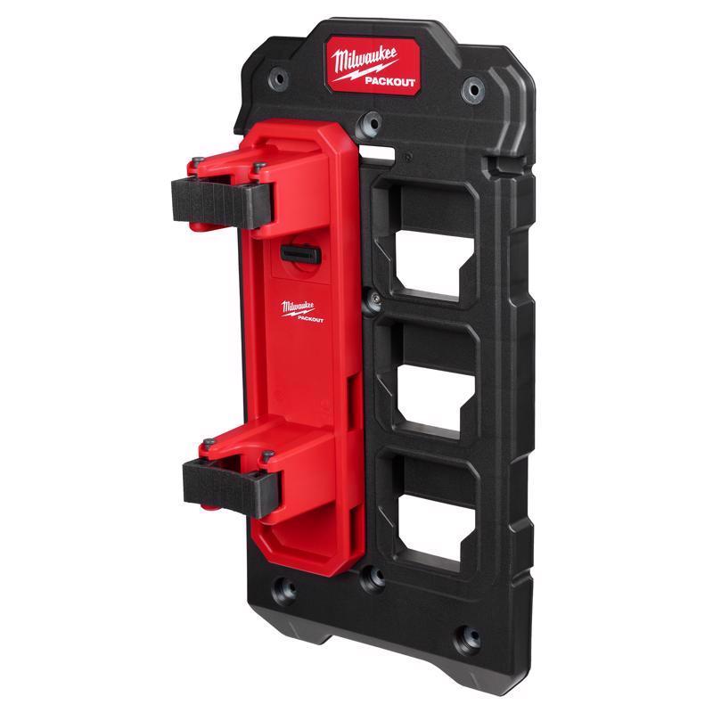 Milwaukee PACKOUT SHOP STORAGE Garage Organizer Long Handle Tool Holder Black/Red