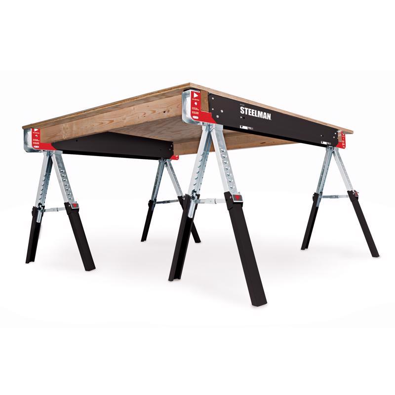 Steelman 32 in. H X 42 in. W X 24.25 in. D Adjustable Folding Sawhorse 1300 lb. cap. 1 pc