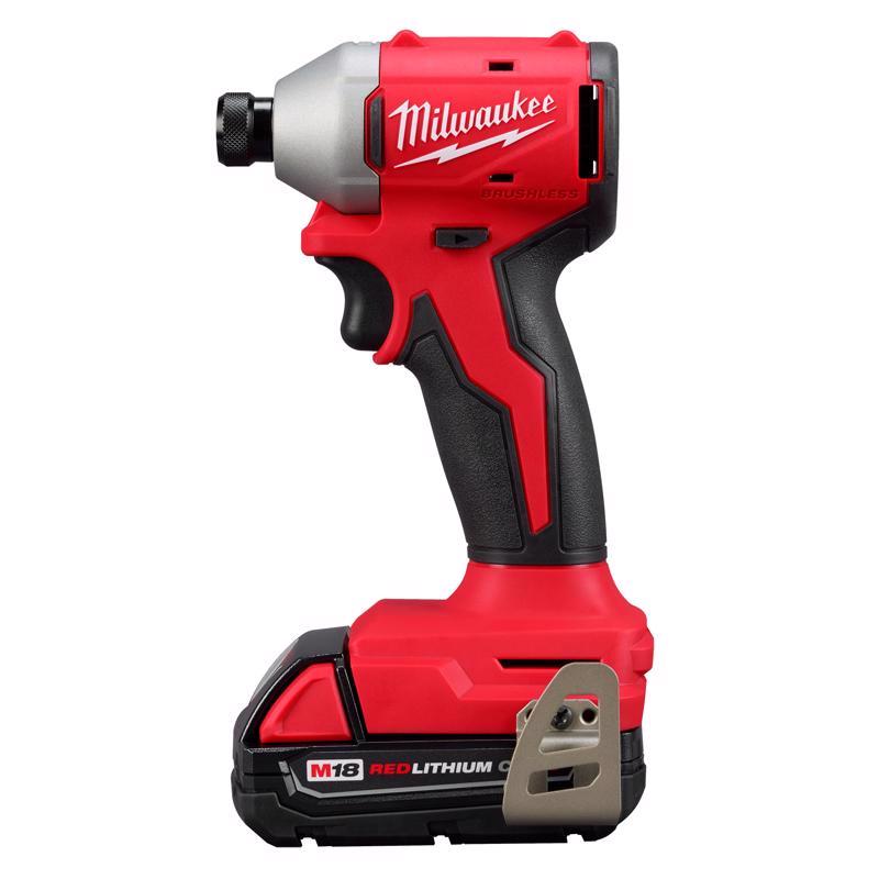 Milwaukee M18 Compact Cordless Brushless 1 Tool Impact Driver Kit