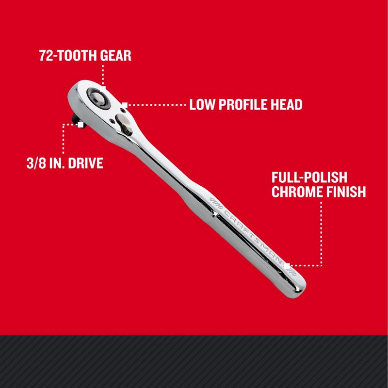 Craftsman Low Profile 3/8 in. drive SAE Ratchet 72 teeth