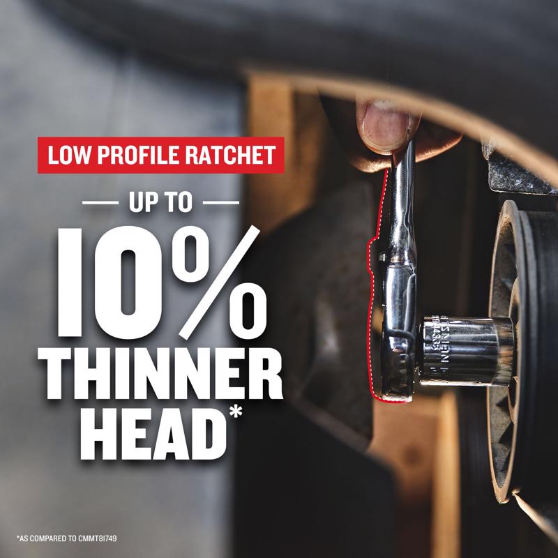 Craftsman Low Profile 1/2 in. drive Bi-Material Ratchet 72 teeth
