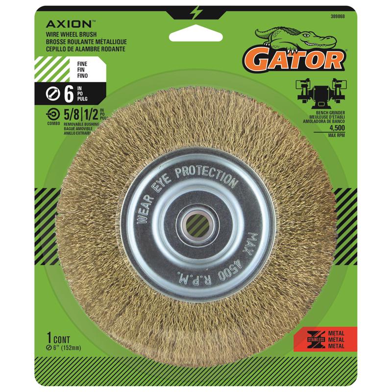 WIRE WHEEL BRUSH FINE 6"