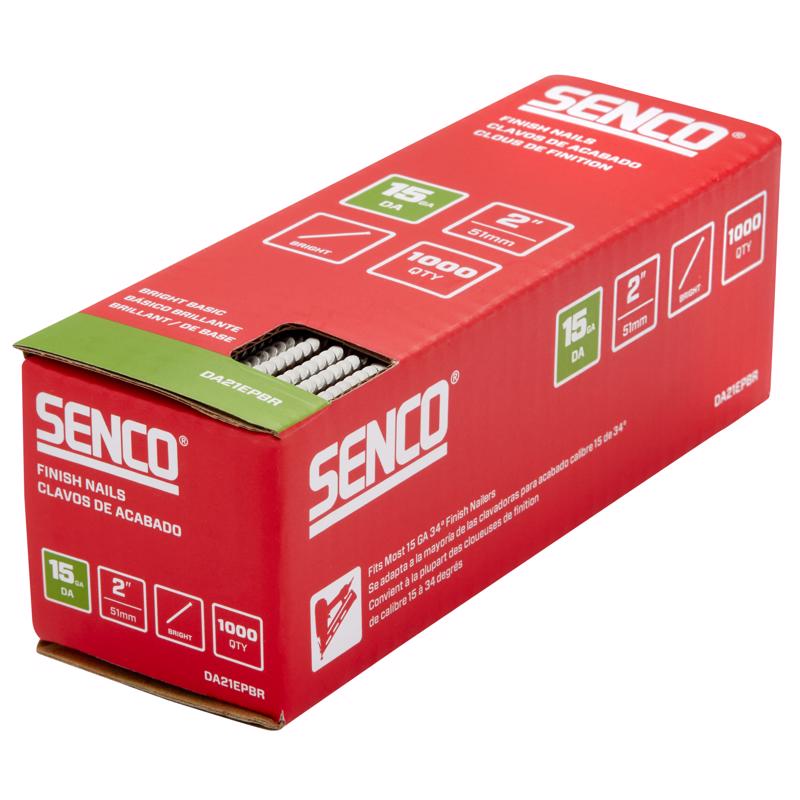 Senco 2 in. Finishing Bright Steel Nail Brad Head