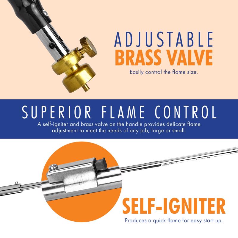 Flame King 33 in. L X 7 in. W Weed Burner Torch 1 pc Propane