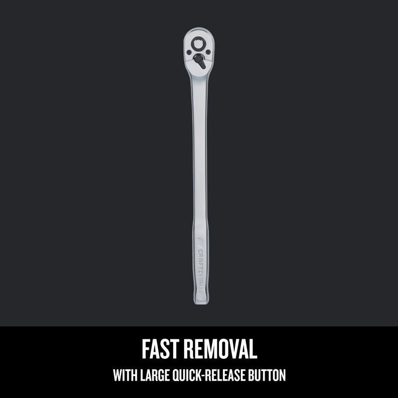 Craftsman 3/8 in. drive Metric Pear Head Long Handle Ratchet 72 teeth