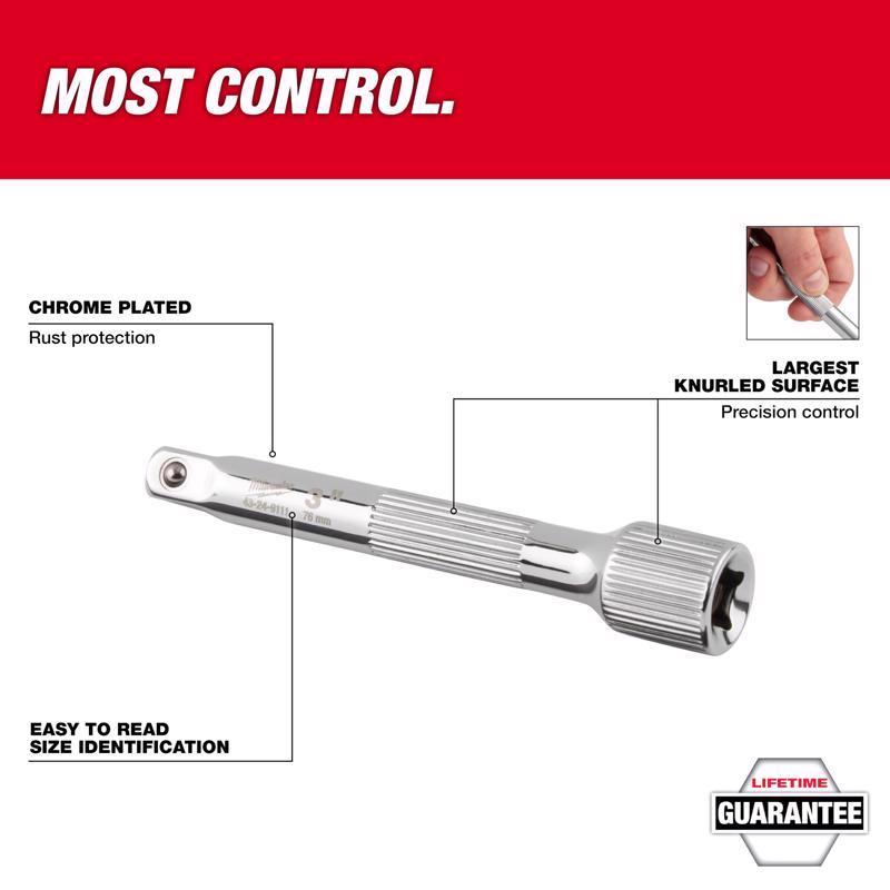 Milwaukee 1/4 in. drive Metric/SAE Extension 1 pc