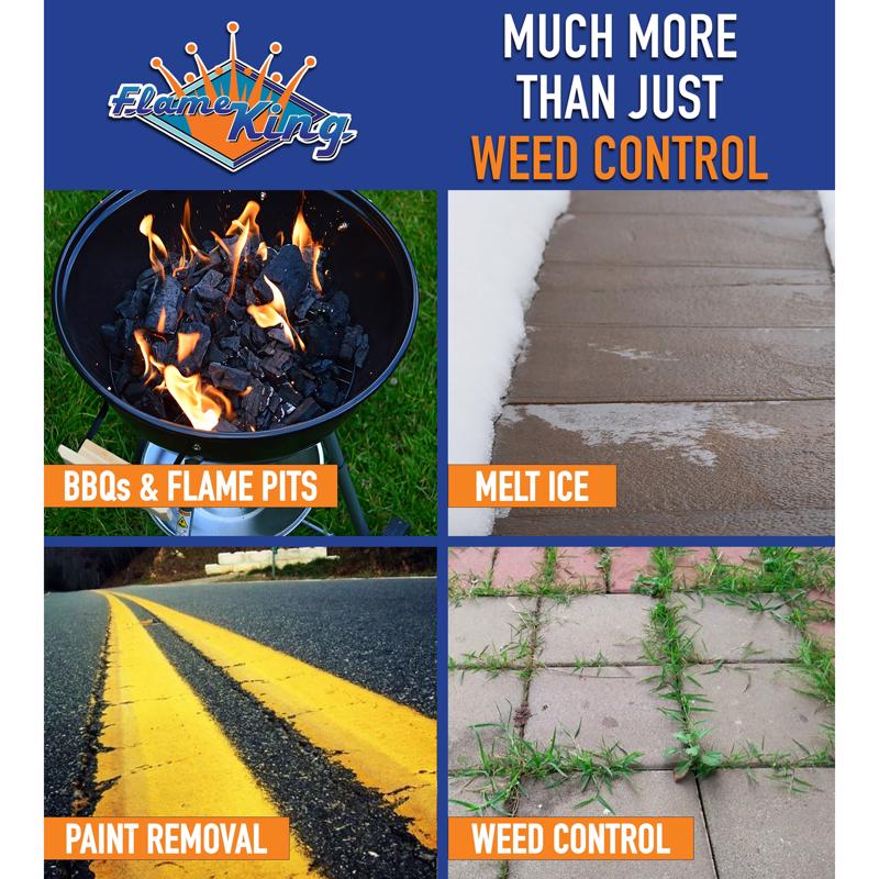 Flame King 500K BTU With Piezo Ignitor Weed Burner Weed Torch Kit 1 pc Propane