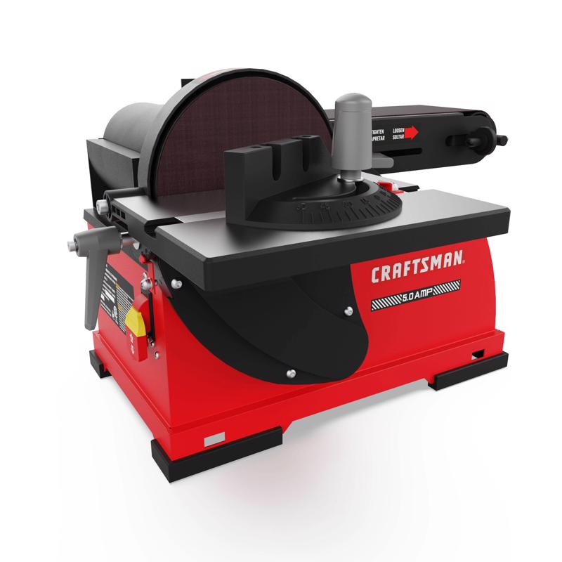 Craftsman 5 amps 4 in. W X 36 in. L Cordless Bench Top Belt and Disc Sander