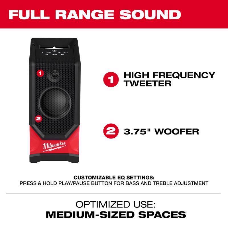Milwaukee Tool M18 Wireless Bluetooth Jobsite Speaker