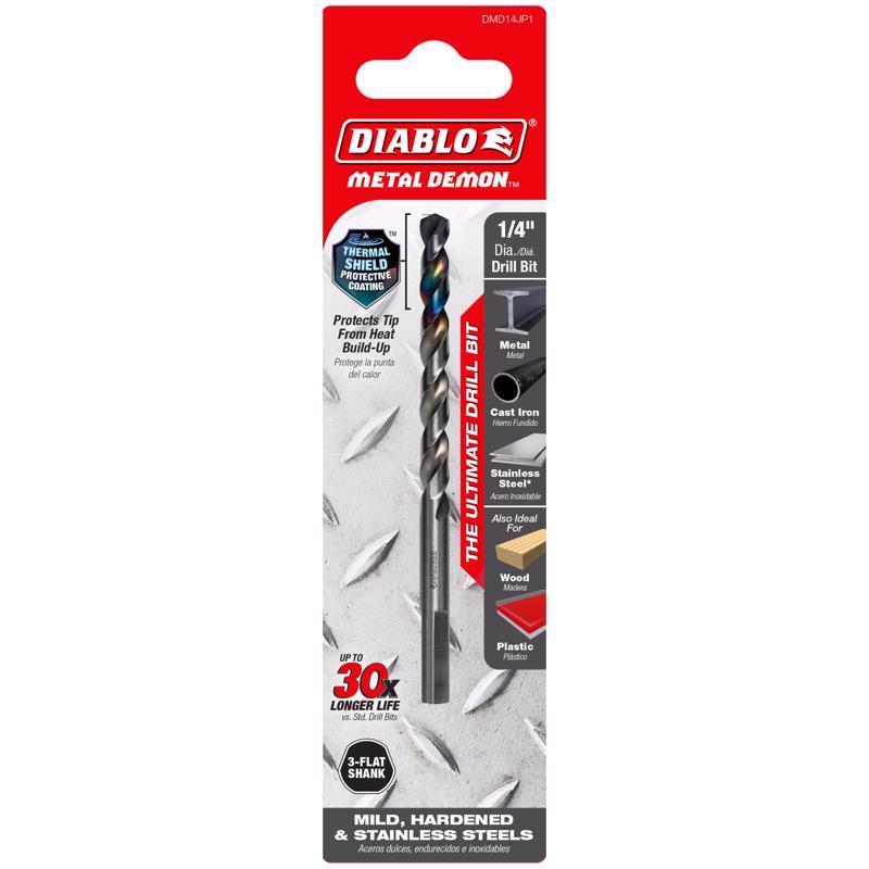 DRLL BIT 3-FLAT 1/4" 1PC