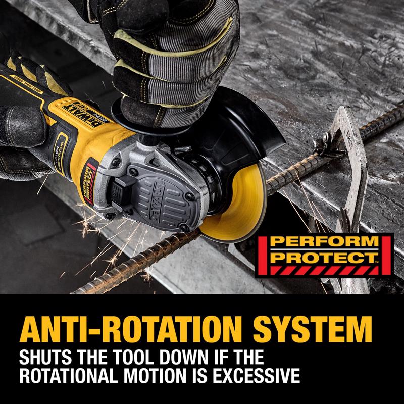 DeWalt 20V MAX XR Cordless 4-1/2 to 5 in. Angle Grinder with Brake Tool Only