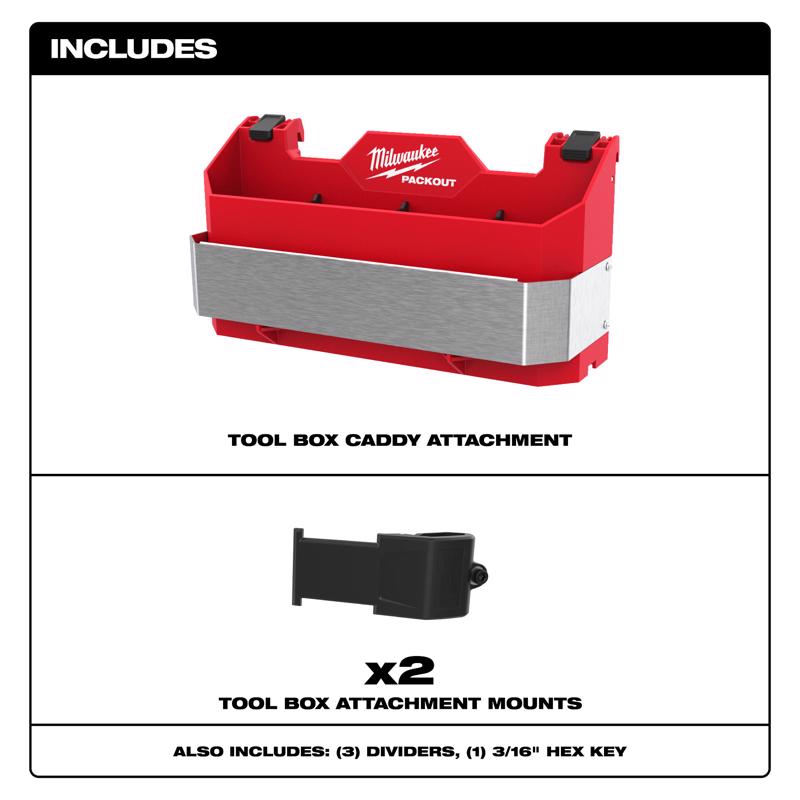 Milwaukee PACKOUT Caddy Black/Red